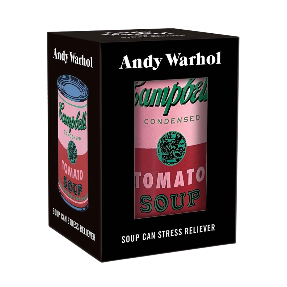 [180215749397] Andy Warhol Soup Can Stress Reliever