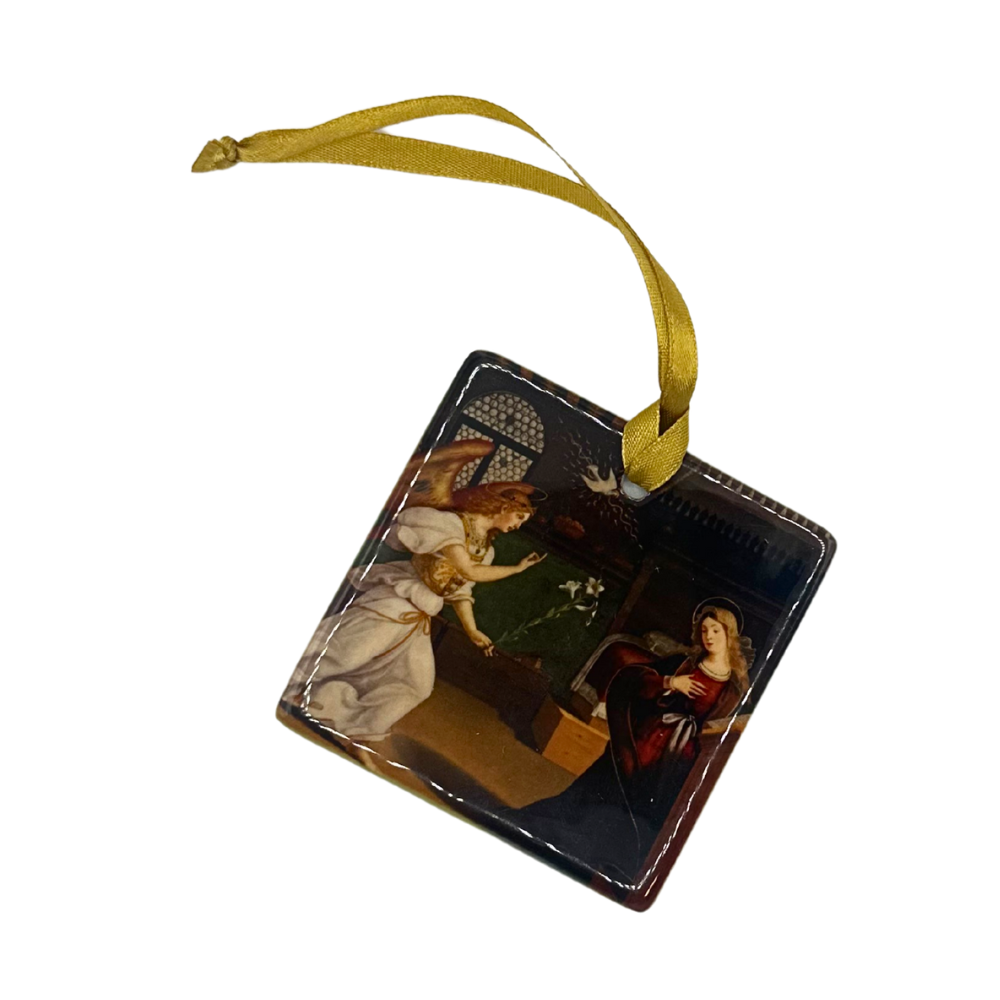 [180219318025] Andrea Previtali “The Annunciation” Ornament