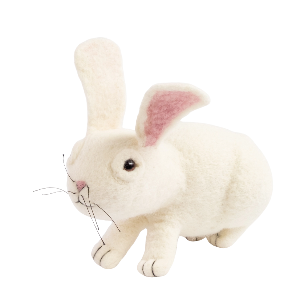 [180218422563] Felt White Bunny