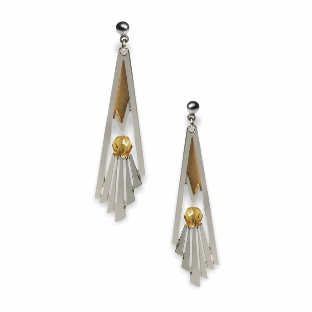 [180211084881] Grand Staircase Rail Detail Earrings