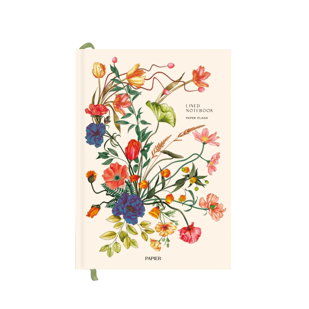 [W505442] Lined Notebook, A5 Hardcover - Wild Arrangement